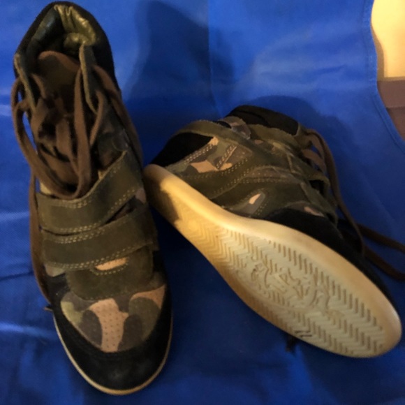 ASN suede wedge tennis shoe sz 39 - Picture 4 of 4